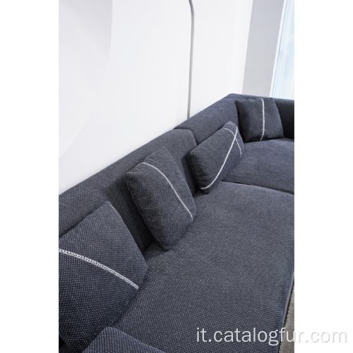 Set di divani moderni per soggiorno Divano ad angolo a forma di L Set di divani per la casa mobili per soggiorno